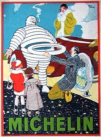 Publicité pour le pneu Michelin - René Vincent - 1914.
