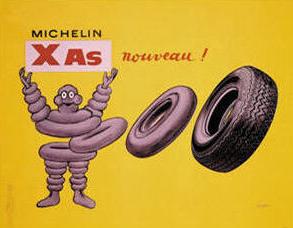 Publicité pour le pneu Michelin XAS- R. Savignac - 1965