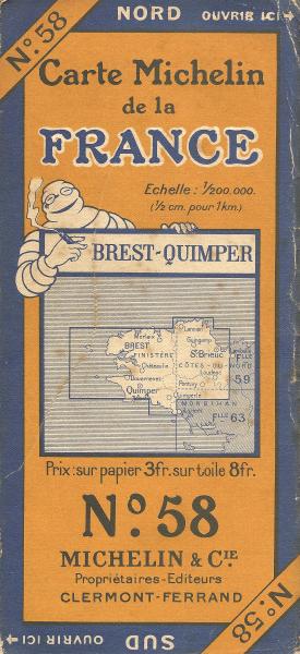 La carte Michelin de Brest - Finistère