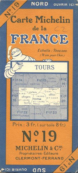 La carte Michelin de Tours 37 - Indre et Loire