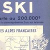 Pub Carte Michelin - ski les Alpes françaises- 1948 -