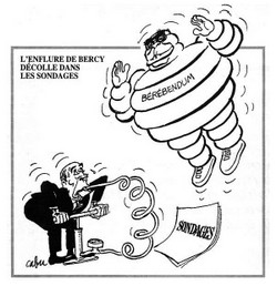 Dessin de Cabu, 'Bérébendum', Le Canard enchaîné, 29 avril 1992. 