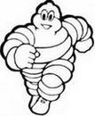 Image(c) Michelin - Bibendum fonceur entre 1970 et 1998.